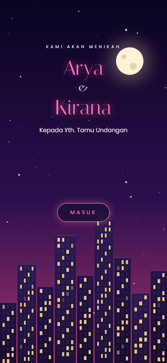 Tampilan cover template City Lights