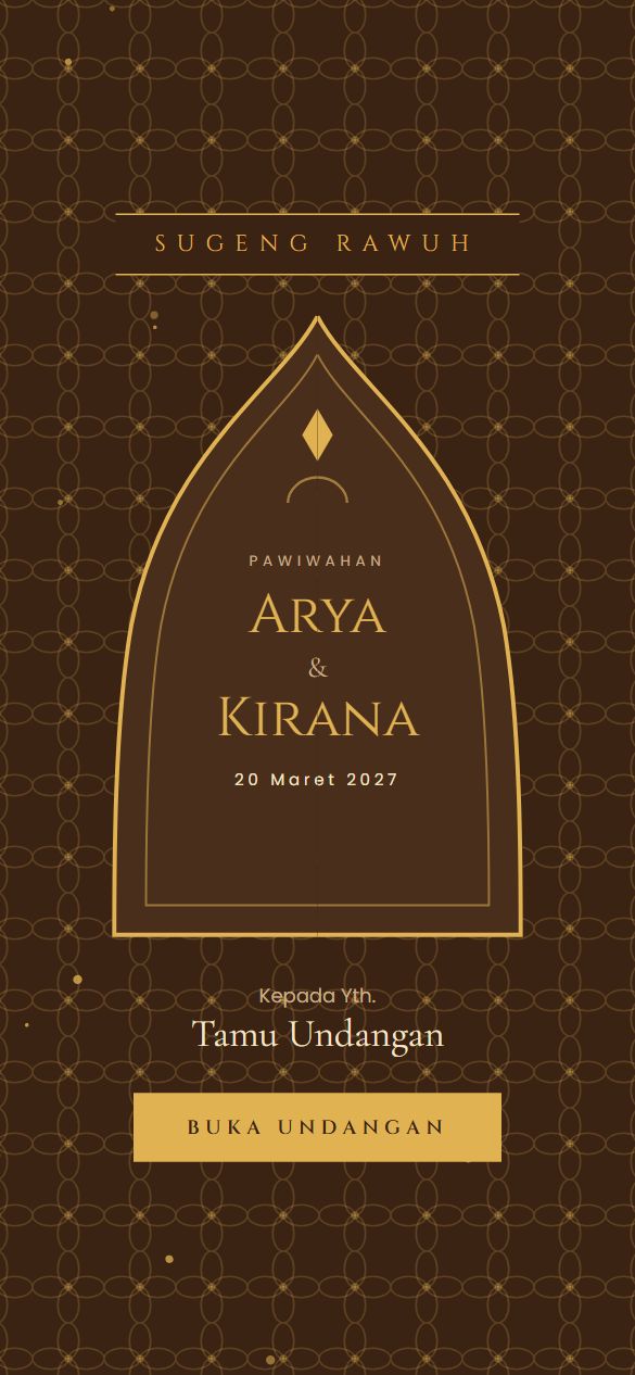 Tampilan cover template Jawa Klasik