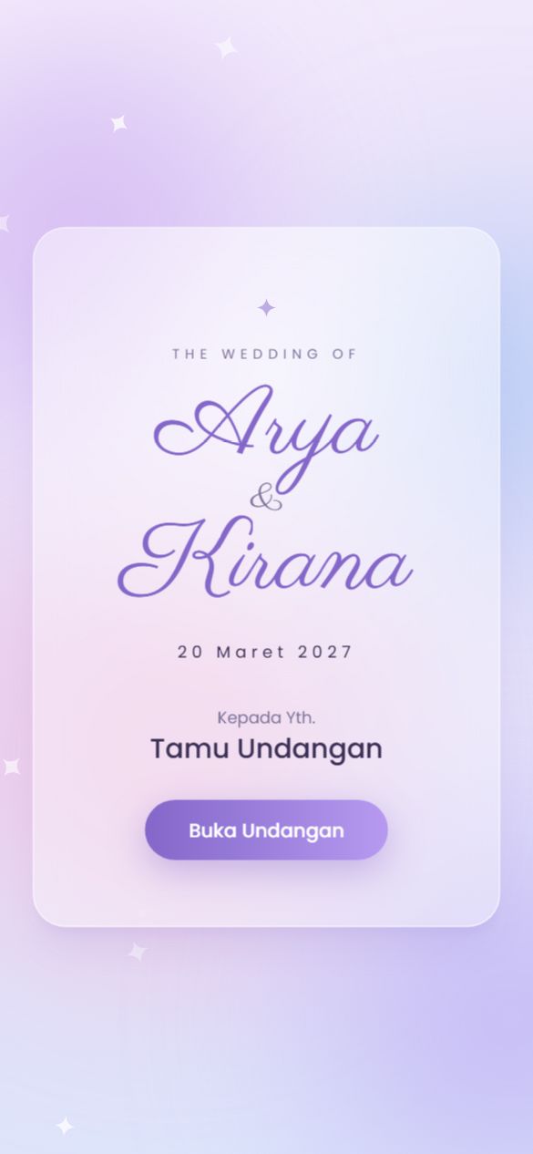 Tampilan cover template Lavender Dream
