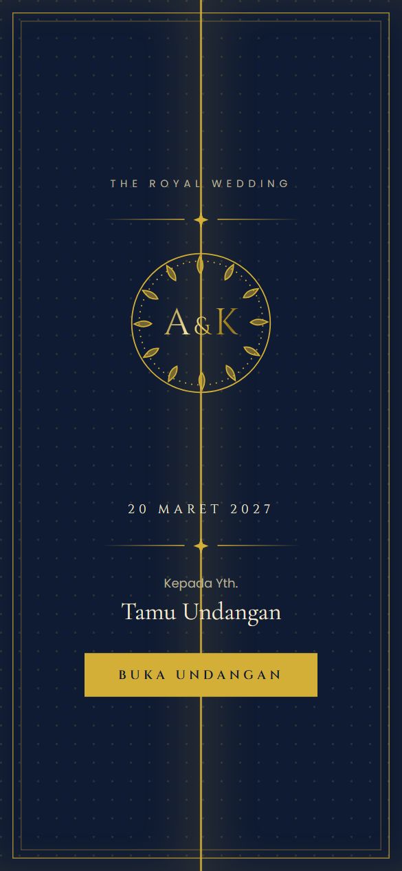 Tampilan cover template Navy Gold