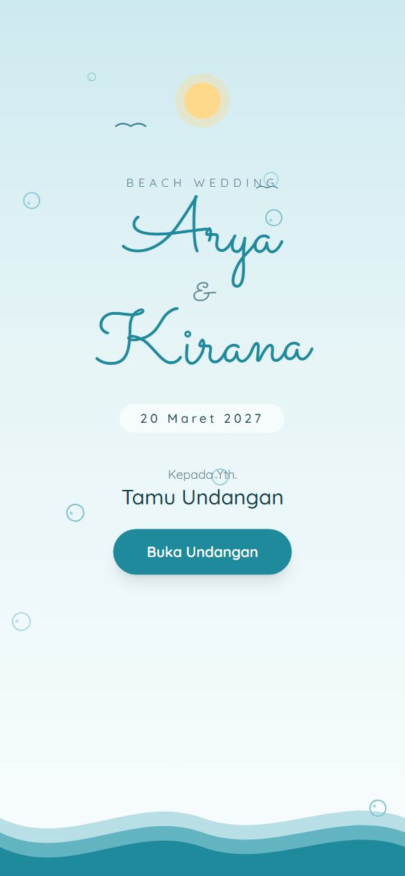 Tampilan cover template Ocean Breeze