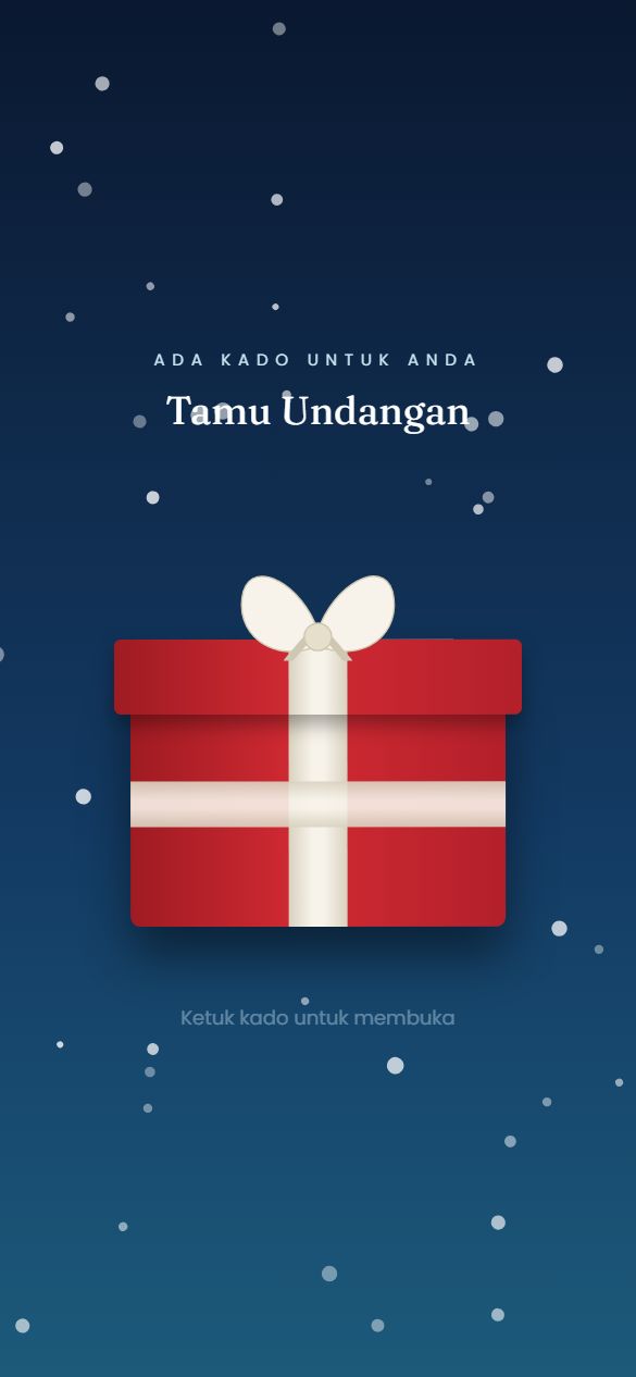 Tampilan cover template Snowy Noel